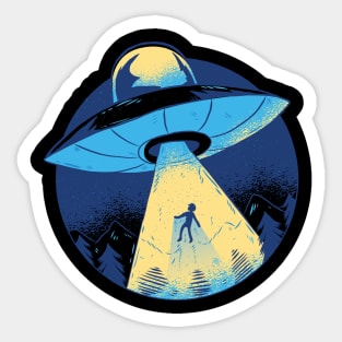 UFO Abduction Alien E.T Sticker